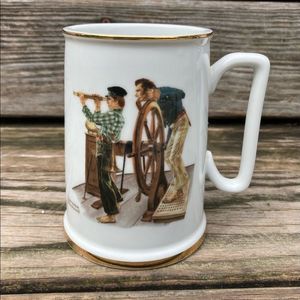 NORMAN ROCKWELL SEAFARERS RIVER PILOT TANKARD VTG